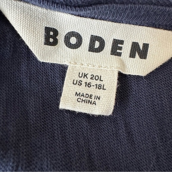 Boden Navy Cotton Shift Sleeveless Dress, 16-18L - Picture 6 of 7